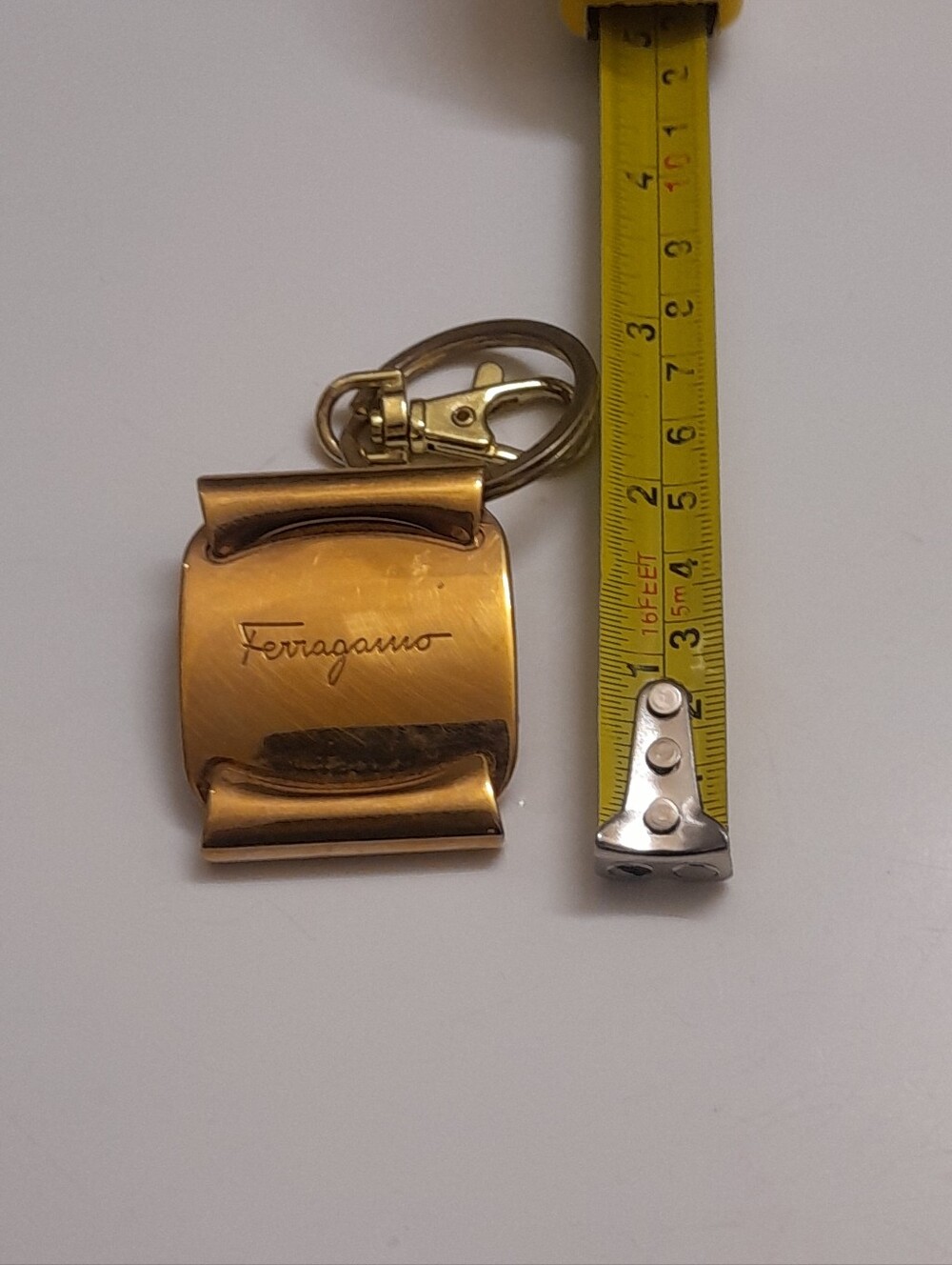 Salvatore Ferragamo Gold Tone Bag Charm Keychain Set - Picture 7 of 7